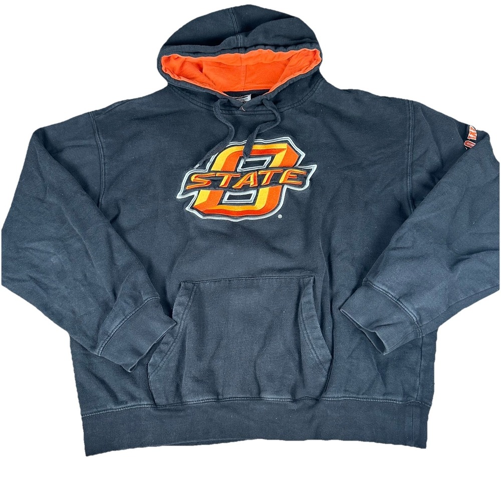 OSU Oklahoma State Pullover Hoodie Black Men's Size XXL Stadium Athletics